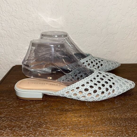 Sincerely Jules Behold Woven Slip On Mule Slide Shoes - Picture 3 of 8